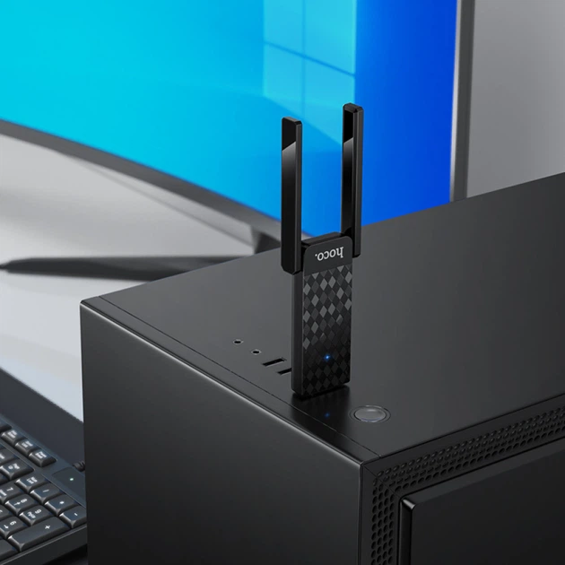 מתאם רשת אלחוטי USB Hoco HI34 Wi-Fi 6 מהירות 600Mbps – תמונה 3