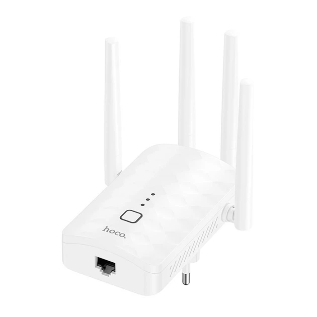 מגדיל טווח עוצמתי hoco HI35 300Mbps עם 4 אנטנות חיצוניות