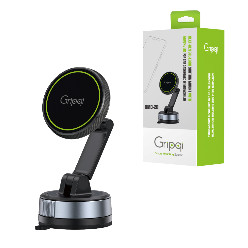 מעמד לרכב Gripqi XMD20 עם הצמדת MagSafe ותושבת ואקום לדשבורד