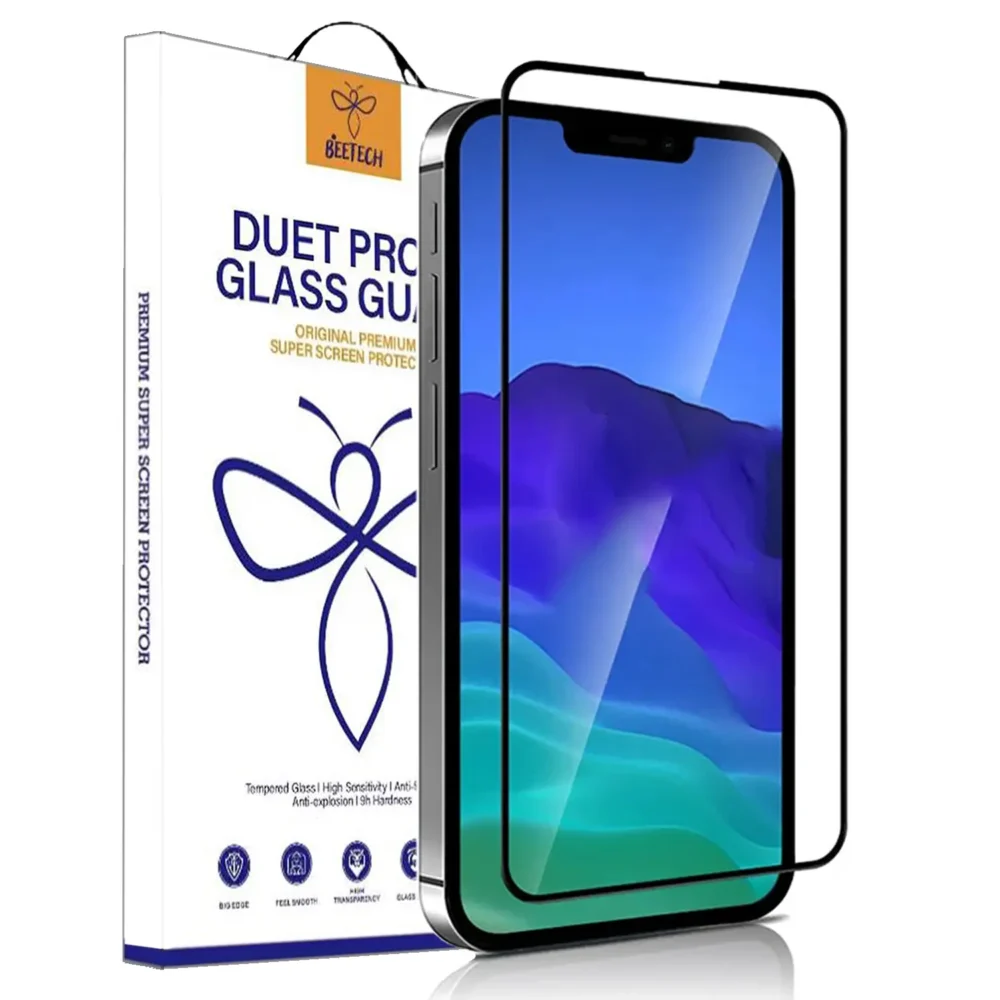 מגן מסך זכוכית BeeTech HQ לסדרות iPhone 13,14, 15, 16 ו-17 – הגנה מושלמת לכל דגם