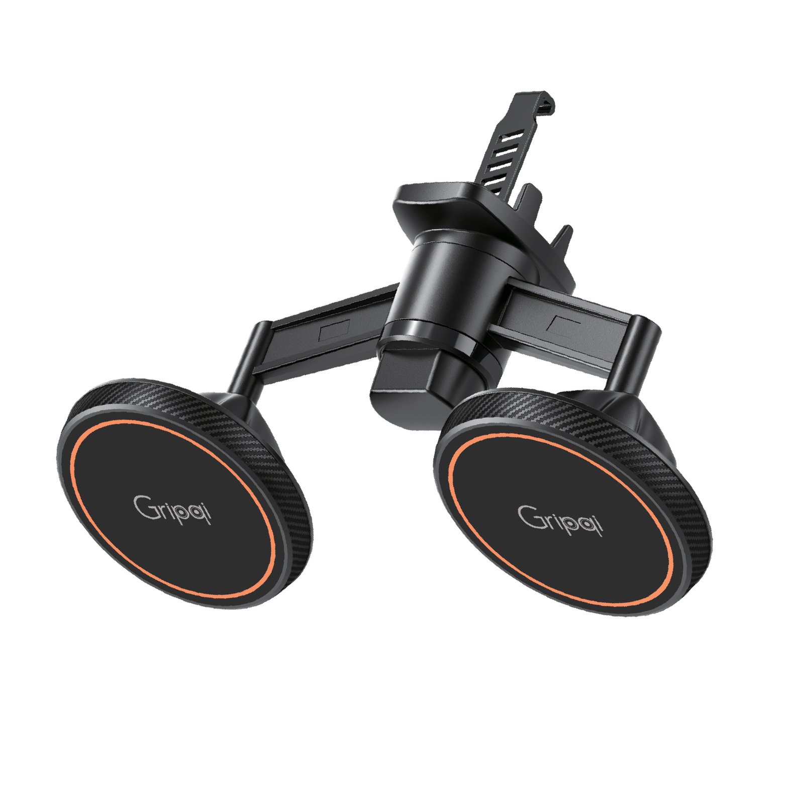מעמד מגנטי כפול לרכב GRIPQI XMV26 עם תמיכה מלאה ב-MagSafe למזגן