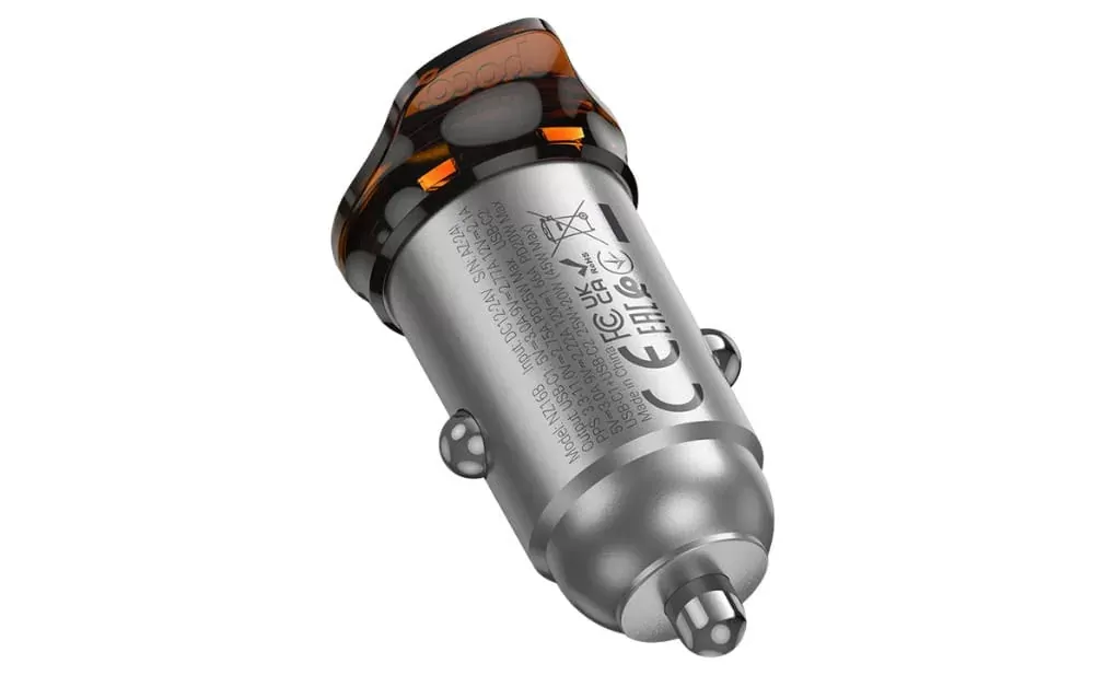 Alternative view of מטען רכב מהיר Hoco NZ16B Rigorous PD 45W – שתי יציאות USB-C עוצמתיות