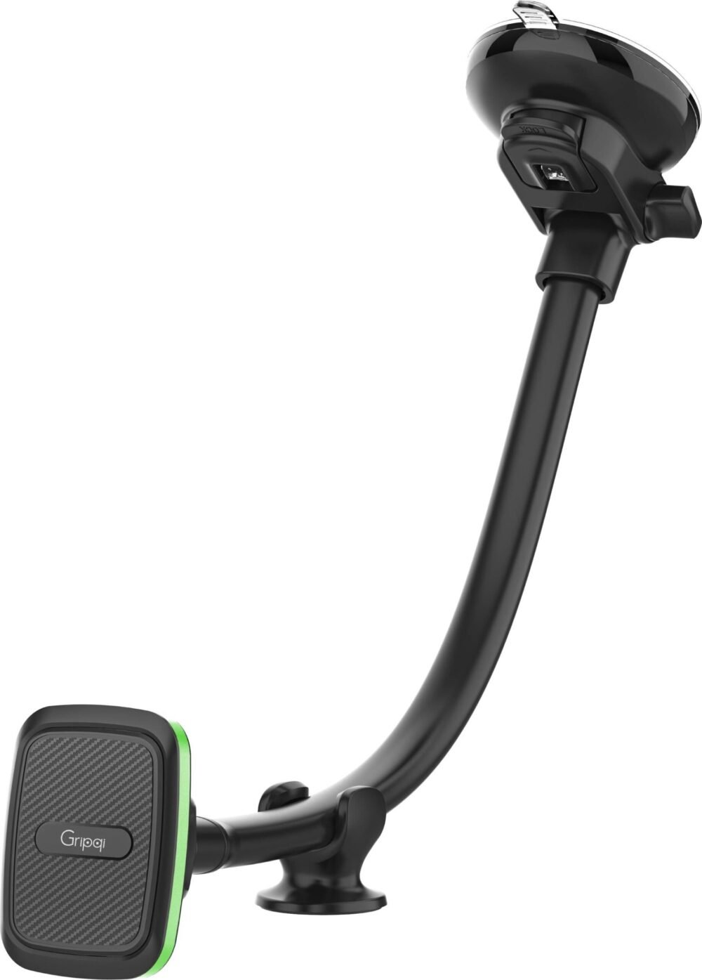מעמד מגנטי עוצמתי לרכב GRIPQI XS33 עם זרוע גמישה וואקום לדשבורד