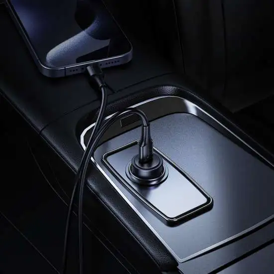 מטען רכב מהיר Hoco Z62A PD 30W – סט הכולל כבל Type-C ל-Type-C – תמונה 3