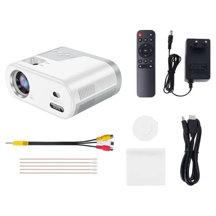 מקרן קיר קומפקטי DT2 Android 720P – חוויית קולנוע ביתי חכמה אצלכם בסלון – תמונה 3