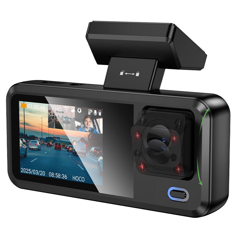 מצלמת דרך משולשת DV15 Tri-Channel - צילום פנים, חוץ ואחור ב-IPS