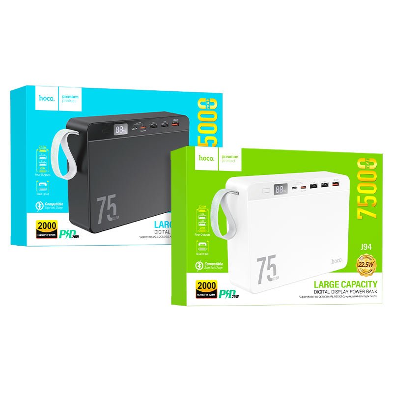סוללת גיבוי עוצמתית Hoco J94 Overlord 75,000mAh – האנרגיה שלא נגמרת – תמונה 3