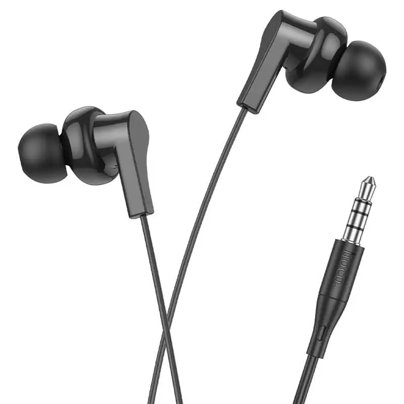 אוזניות חוטיות 3.5mm עם מיקרופון ושליטה בכבל HOCO M114 איכותיות