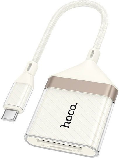 קורא כרטיסי זיכרון OTG Type-C ל-SD ו-TF HOCO UA40A איכותי – תמונה 5