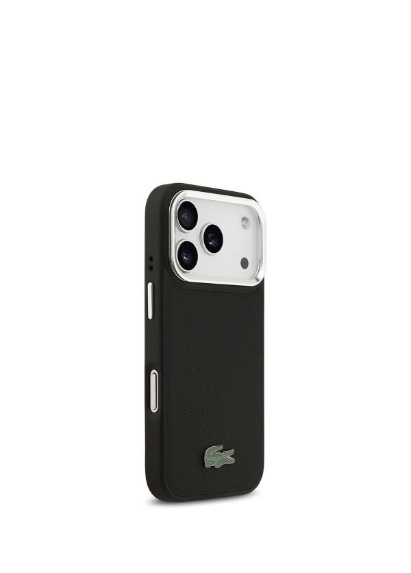 Alternative view of כיסוי שחור LACOSTE Magsafe ל-iPhone 17 Pro Max — מגן יוקרתי עם רגלית מובנית