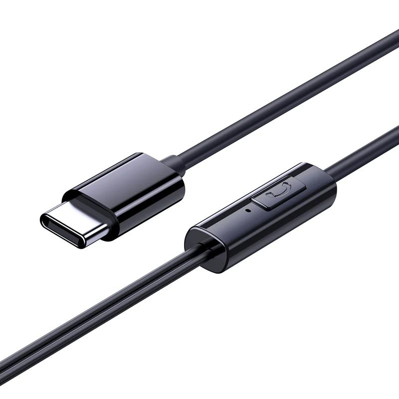 Alternative view of אוזניות חוטיות Baseus Encok CZ11 Type-C — עיצוב In-Ear עם מתאמי סיליקון בצבע שחור