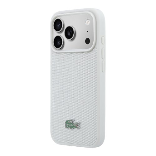 Alternative view of כיסוי LACOSTE MagSafe מקורי לאייפון 17 פרו (iPhone 17 Pro) — אפור Lacquer Logo