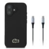 חבילת פרימיום לאייפון 17: כיסוי LACOSTE MagSafe שחור + כבל C to C איכותי לטעינה מהירה
