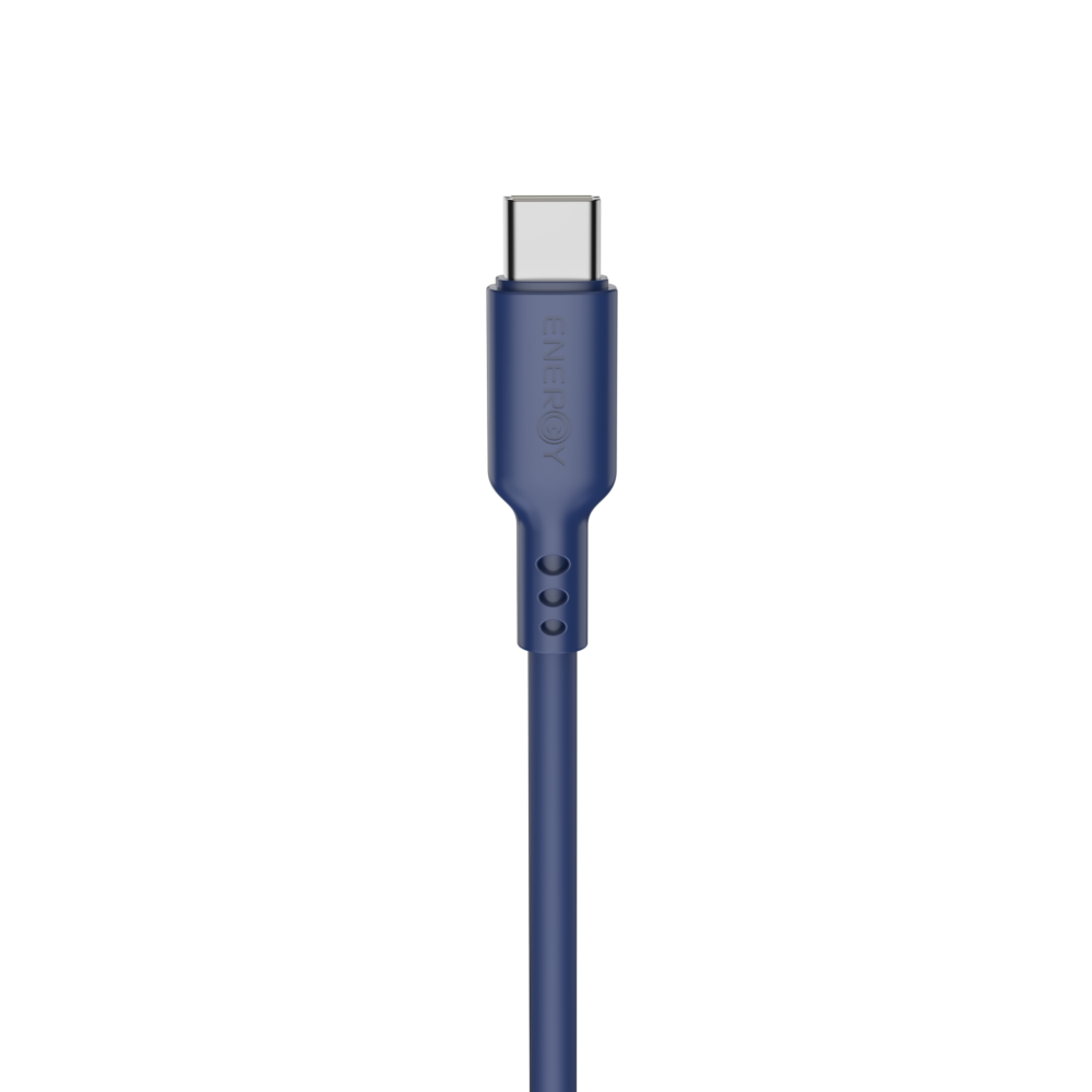 כבל סיליקון ENERGY C to C 60W Silicone 1.3M — צבע כחול