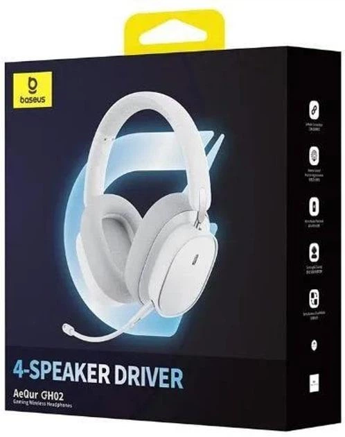 אוזניות גיימינג אלחוטיות Baseus AeQur GH02 — סאונד Hi-Res עם דרייברים כפולים, השהייה נמוכה וחיבור משולש – תמונה 8