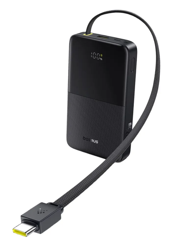 סוללת גיבוי Baseus EnerFill FC51 Bipow2 Pro 10000mAh 22.5W עם כבל מובנה — טעינה מהירה וניידות מושלמת